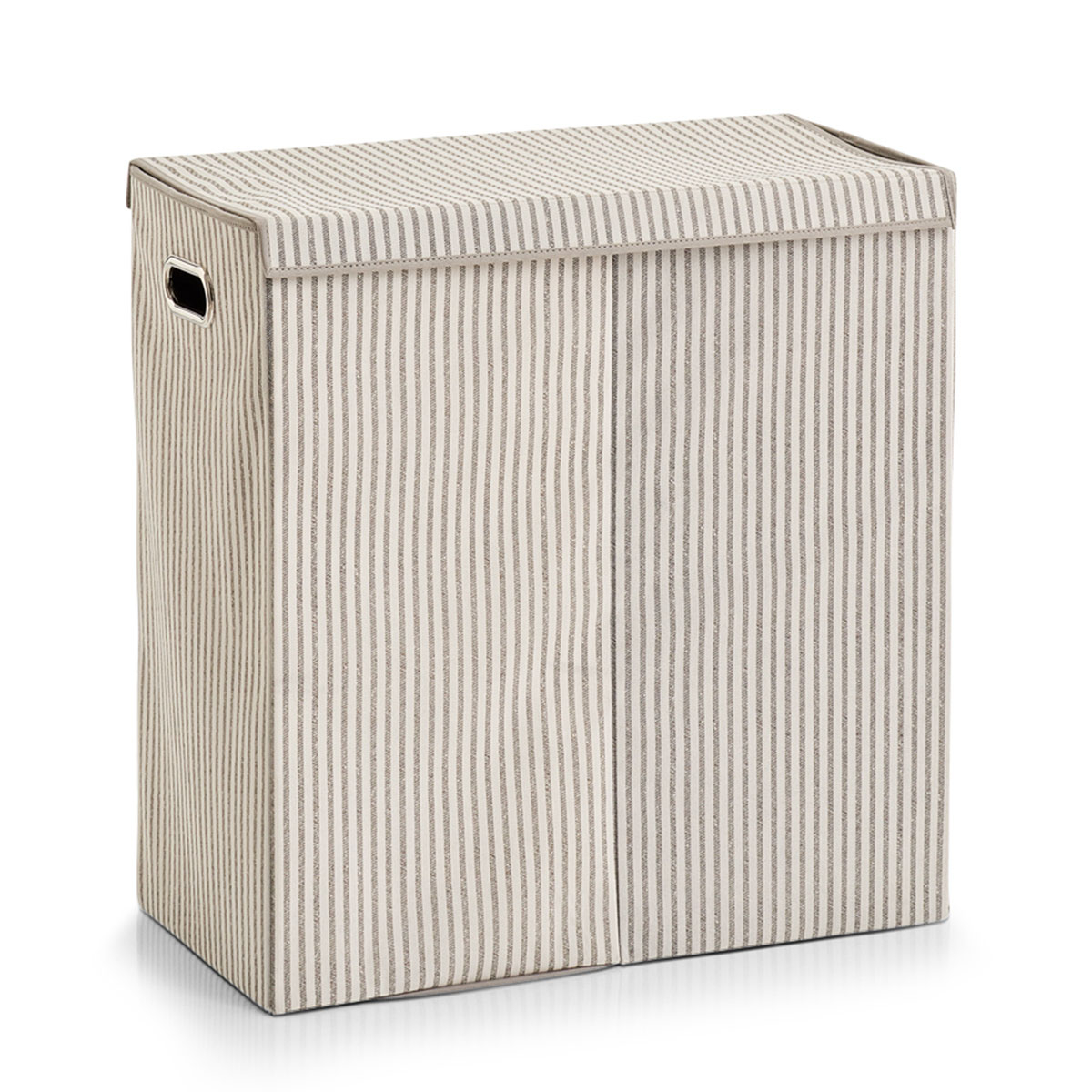 Καλάθι Απλύτων 2 Θέσεων (61 5X31X63) Z-L Stripes Beige 14654 Home Μπάνιο Καλάθια Spitishop