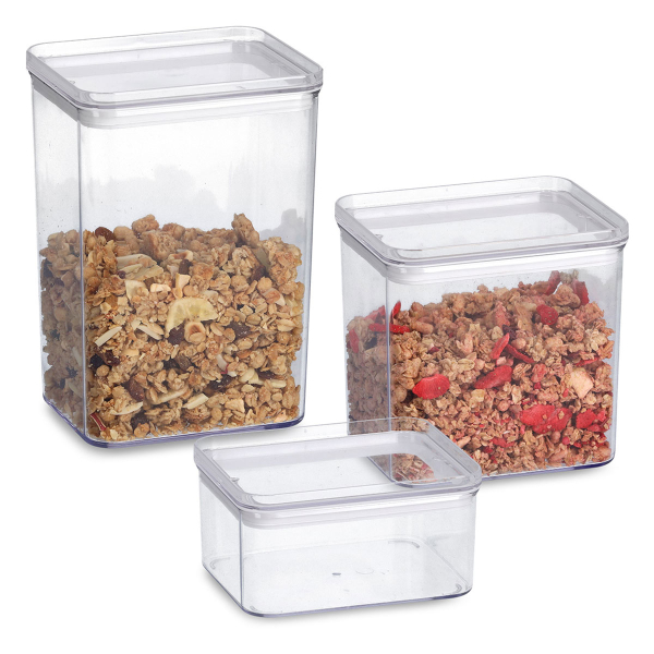 Δοχεία Αποθήκευσης (Σετ 3τμχ) Z-L Με Αεροστεγές Κλείσιμο 14739