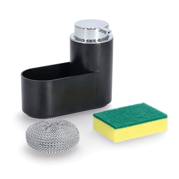 Δοχείο Υγρού Πιάτων Με Σφουγγάρι & Σύρμα (Σετ 3τμχ) Z-L 14752