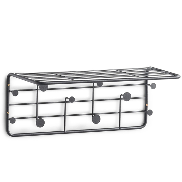 Κρεμάστρα Τοίχου 10 Θέσεων Με Ράφι (51.4x24x21) Z-L 17011