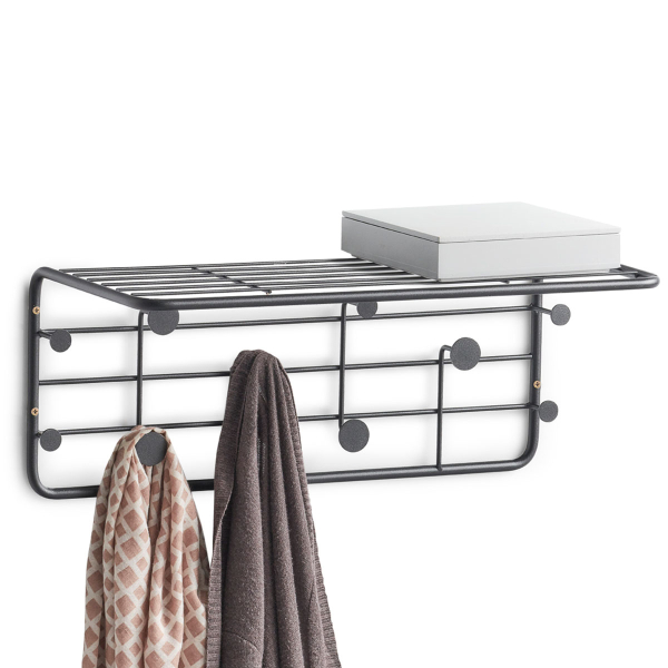 Κρεμάστρα Τοίχου 10 Θέσεων Με Ράφι (51.4x24x21) Z-L 17011