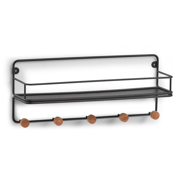 Κρεμάστρα Τοίχου 5 Θέσεων Με Ράφι (45x11.8x18) Z-L 18916