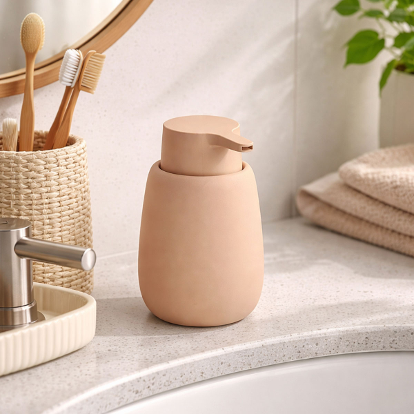 Dispenser Μπάνιου 360ml (Φ8.8x13.7) Z-L Almond 18994