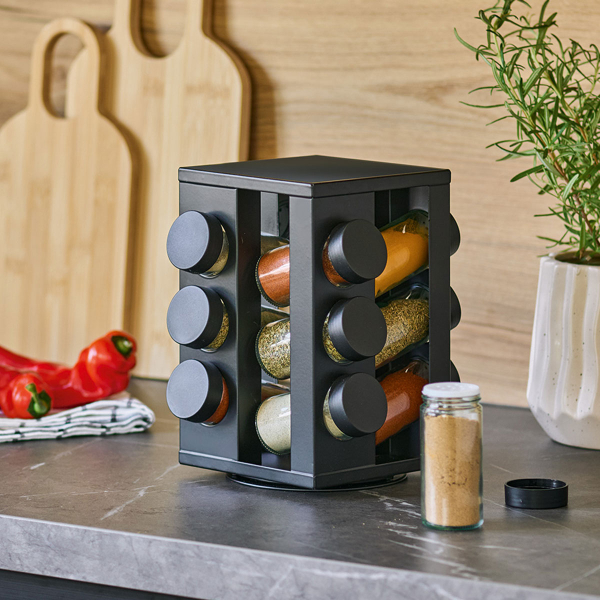 Βαζάκια Μπαχαρικών Σε Βάση (Σετ 12τμχ) Z-L 19633