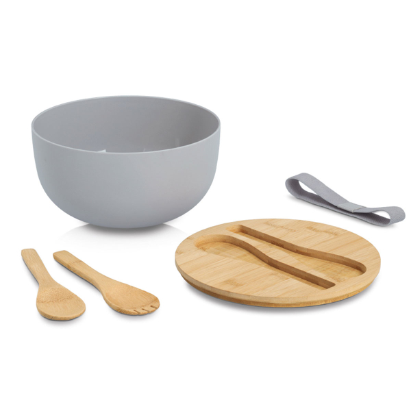 Σαλατιέρα Με Κουτάλες & Καπάκι (Φ23.5x12.5) Z-L 25674