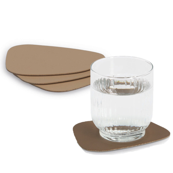 Σουβέρ (Σετ 4τμχ) Z-L Beige/Brown 27155