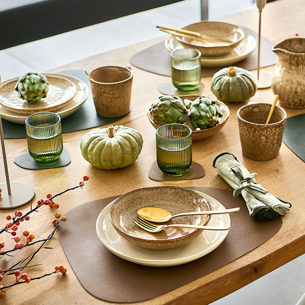 Σουβέρ (Σετ 4τμχ) Z-L Beige/Brown 27155