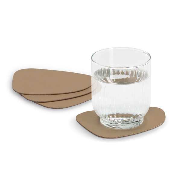 Σουβέρ (Σετ 4τμχ) Z-L Beige/Brown 27155