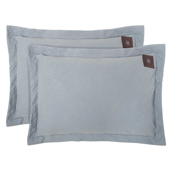 Ζεύγος Μαξιλαροθήκες Καπιτονέ (50x70) Greenwich Polo Club Essential 4450 Grey