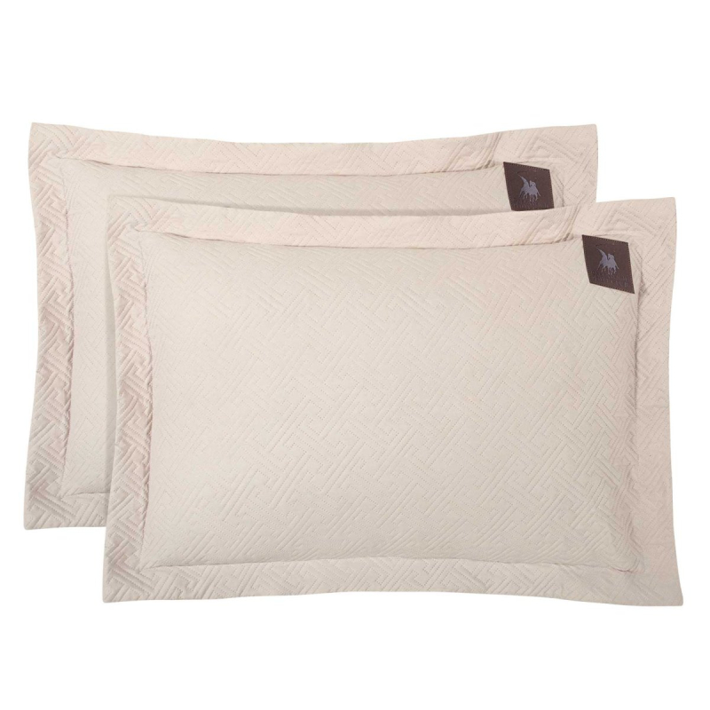 Ζεύγος Μαξιλαροθήκες Καπιτονέ (50x70) Greenwich Polo Club Essential 4451 Beige