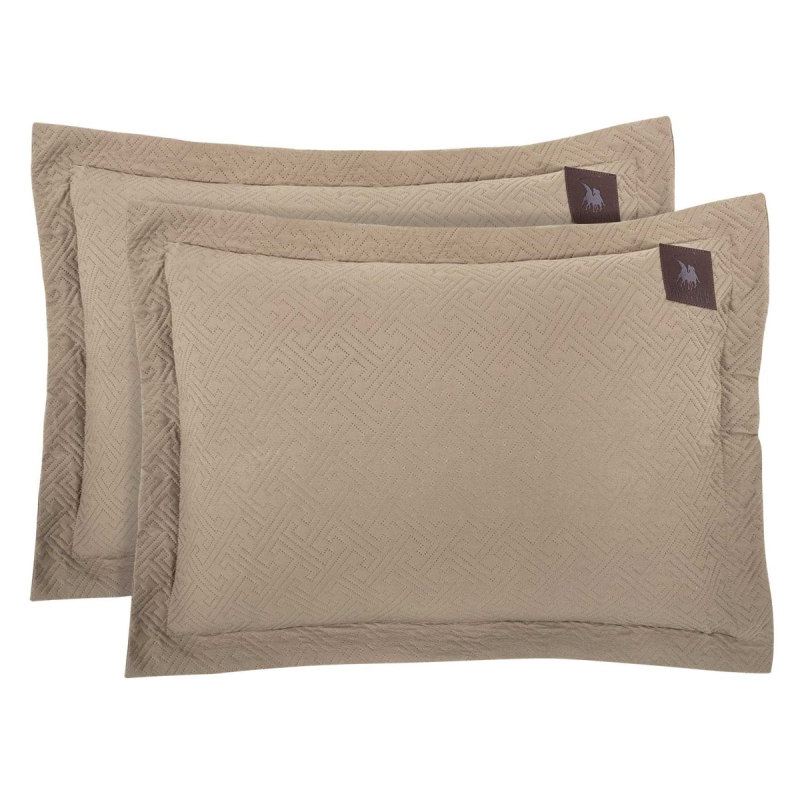 Ζεύγος Μαξιλαροθήκες Καπιτονέ (50x70) Greenwich Polo Club Essential 4452 Taupe