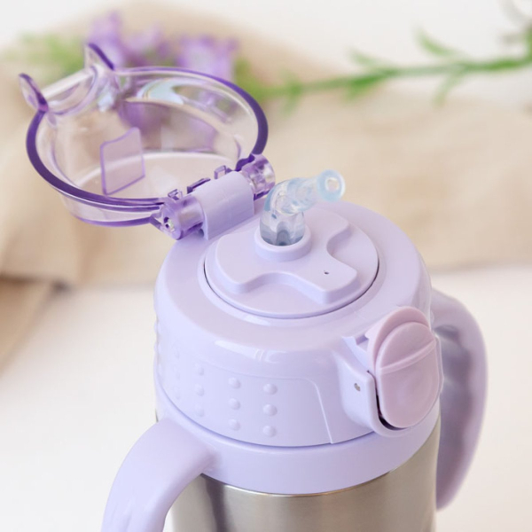 Παγούρι - Θερμός 280ml Με Καλαμάκι Kiokids Lavender Bunny 5069