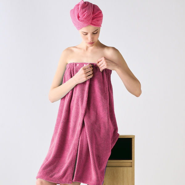 Πετσέτα Σώματος Με Κουμπιά (80x140) Kentia Loft Jump 14 Pink 300gsm