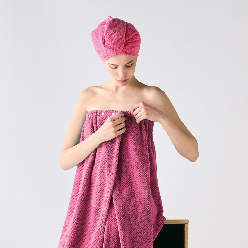 Πετσέτα Μαλλιών - Τουρμπάνι Fleece (24x64) Kentia Loft Jump 14 Pink 300gsm