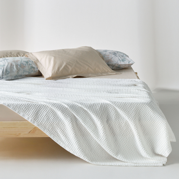 Κουβέρτα Πικέ Υπέρδιπλη (220x240) Kentia Loft Cecilia 00 White