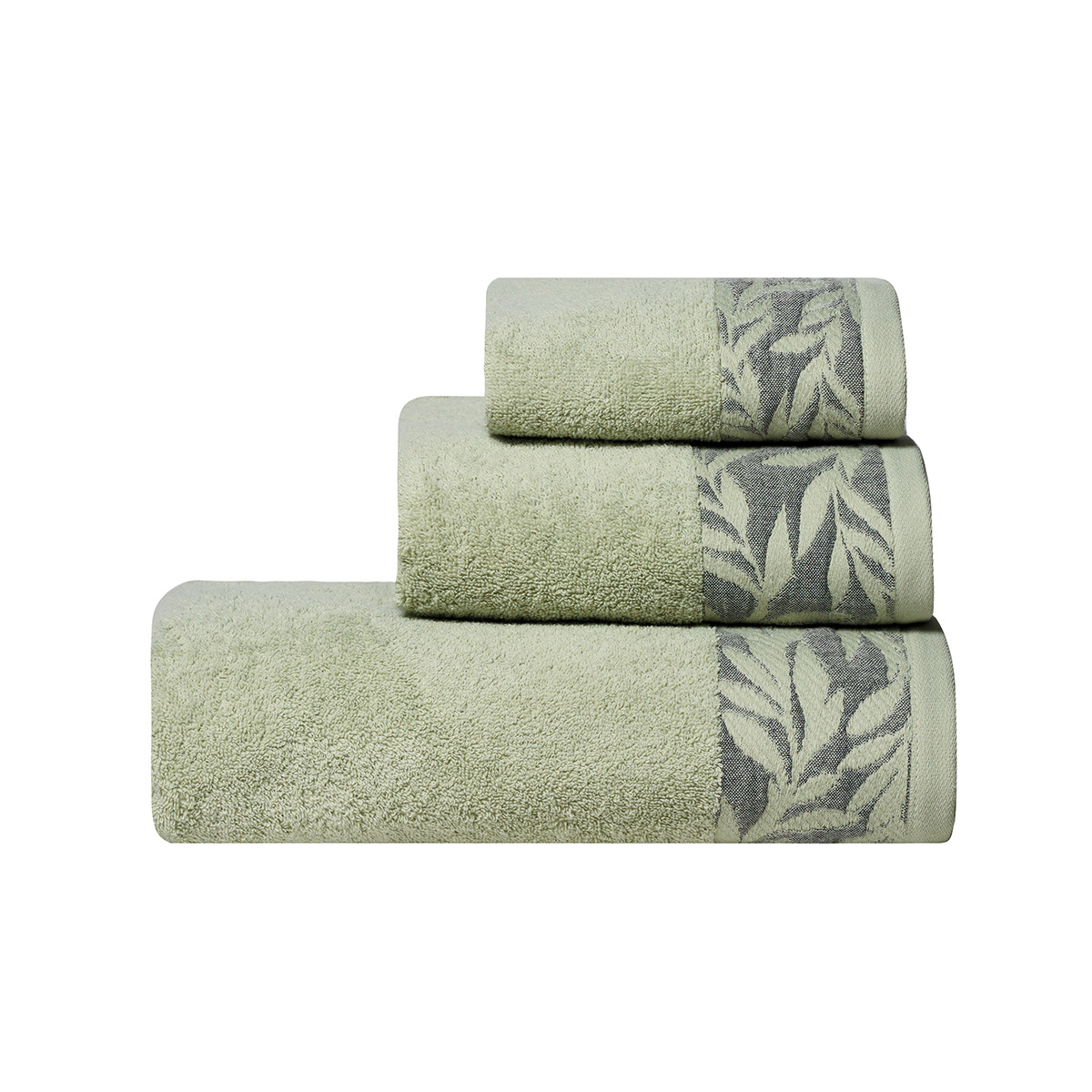Πετσέτες Μπάνιου (Σετ 3Τμχ) Kentia Stylish Samara 10 Green 450Gsm Home Λευκά Είδη Spitishop