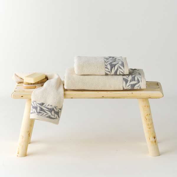 Πετσέτες Μπάνιου (Σετ 3τμχ) Kentia Stylish Samara 12 Beige 450gsm