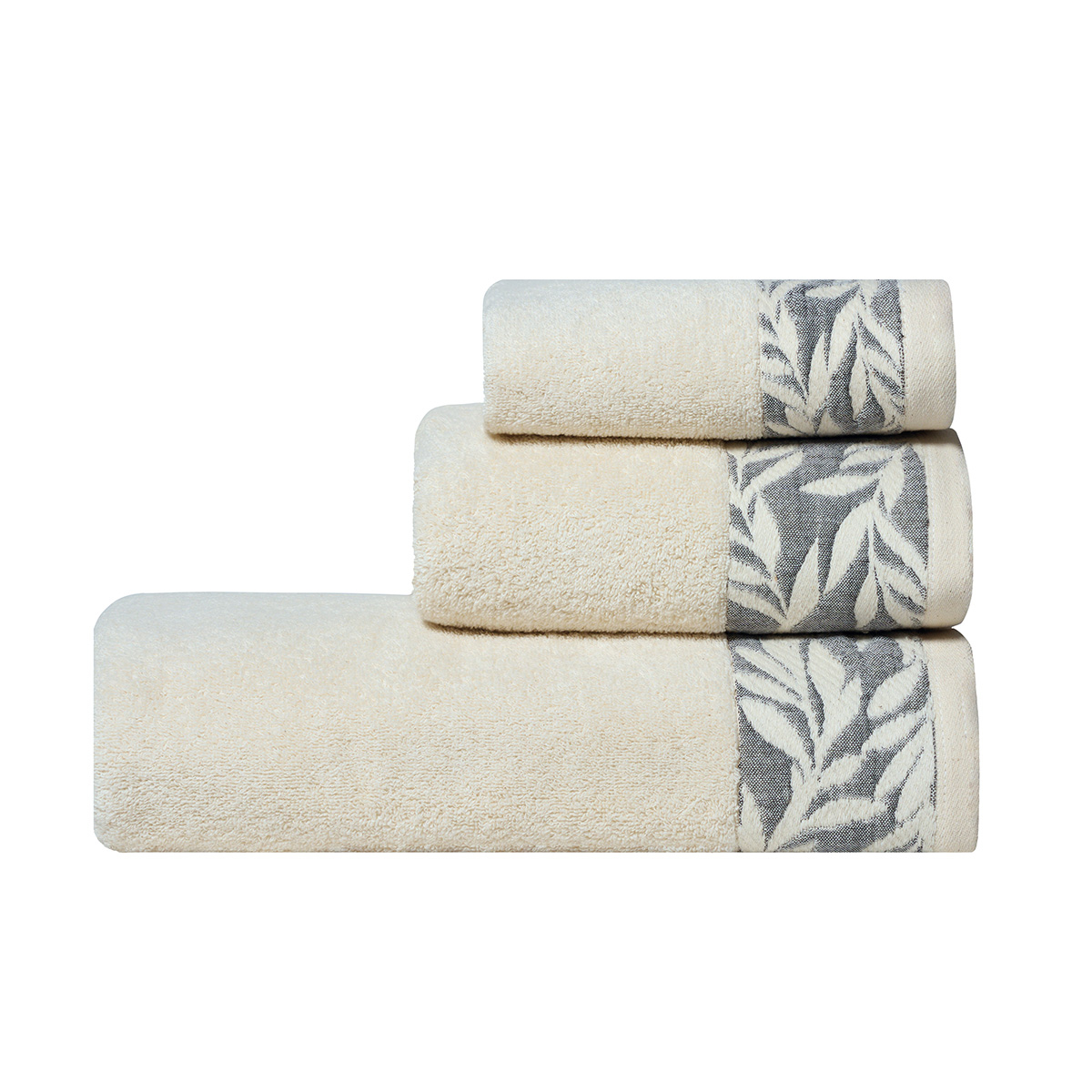 Πετσέτες Μπάνιου (Σετ 3Τμχ) Kentia Stylish Samara 12 Beige 450Gsm Home Λευκά Είδη Spitishop