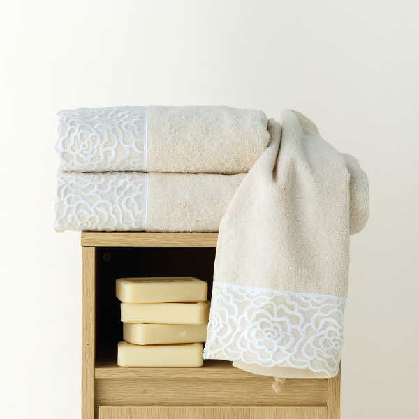 Πετσέτες Μπάνιου (Σετ 3τμχ) Kentia Stylish Starlight 26 Beige 450gsm