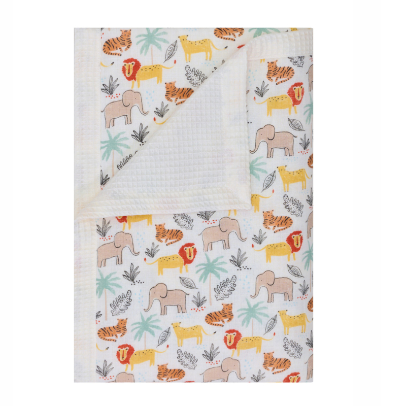 Κουβέρτα Πικέ Κούνιας (100x150) 2 Όψεων Kentia Loft YN 25 Animals