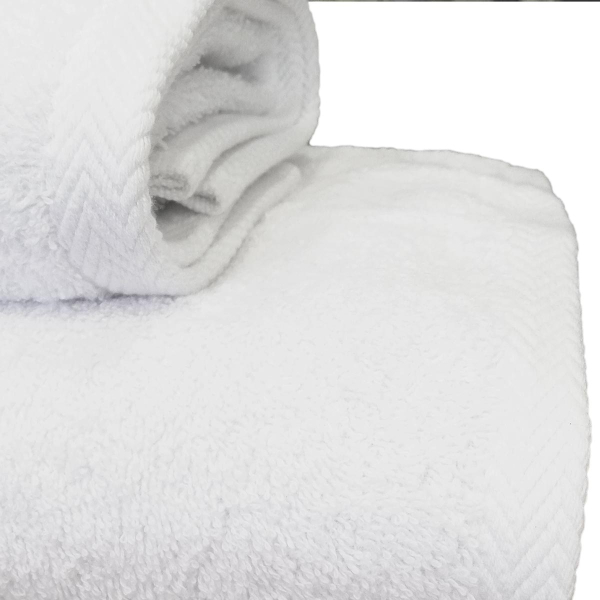 Πετσέτα Σώματος Λευκή (70x140) Hotel Solid Rich 550gr/m2