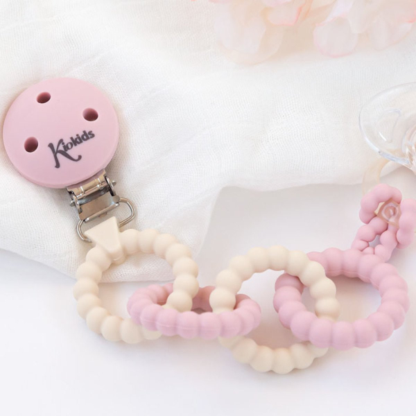 Κλιπ Πιπίλας Kiokids Ροζ 6460