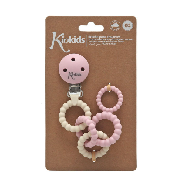 Κλιπ Πιπίλας Kiokids Ροζ 6460