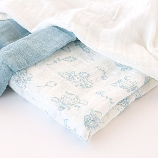 Μουσελίνες/Πάνες Αγκαλιάς (Σετ 3τμχ) Kiokids Sky Σιέλ 6400