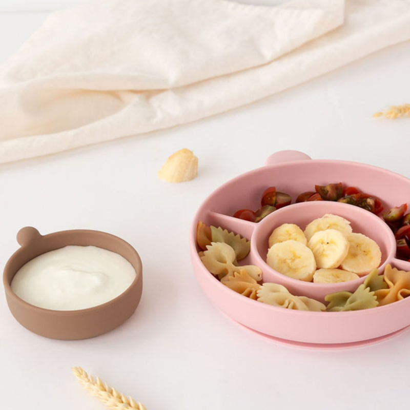 Πιάτο Σιλικόνης Με Χωρίσματα & Μπωλάκι Kiokids 6255