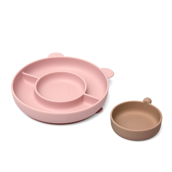 Πιάτο Σιλικόνης Με Χωρίσματα & Μπωλάκι Kiokids 6255