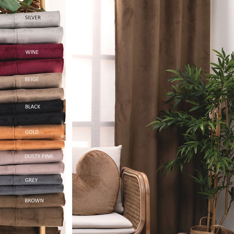 Κουρτίνα Βελουτέ (140x260) Με Τρουκς Palamaiki Cyril