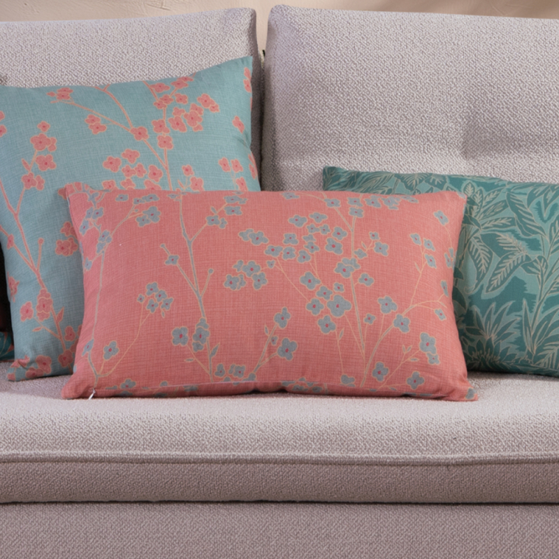 Διακοσμητικό Μαξιλάρι (35x55) Nef-Nef Homeware Floriva Coral