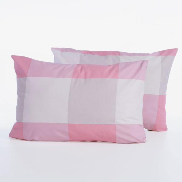 Μαξιλαροθήκη (52x72) Nef-Nef Homeware Casual Check Rose