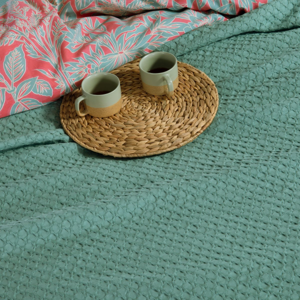 Κουβέρτα Πικέ Υπέρδιπλη (230x240) Nef-Nef Homeware Elmer Deep Green