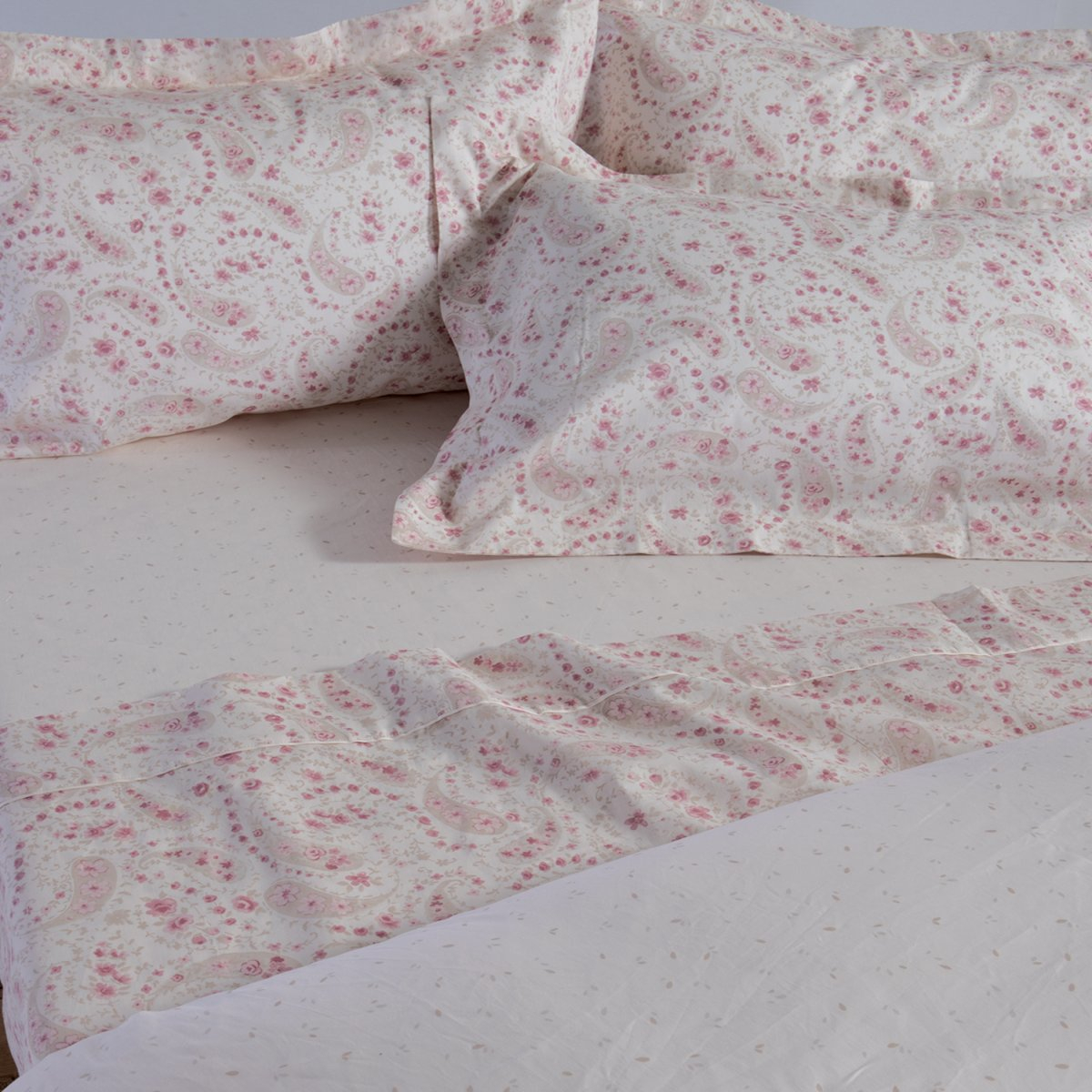 Σεντόνια King Size (Σετ) Nef-Nef Homeware Premium Mirelle Ecru - Pink Home Λευκά Είδη Κρεβατοκάμαρας Spitishop