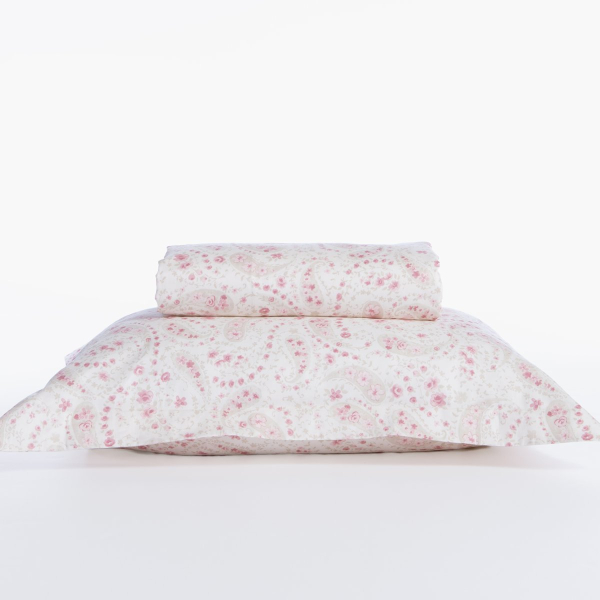 Παπλωματοθήκη Υπέρδιπλη (Σετ 240x230) 2 Όψεων Nef-Nef Homeware Premium Mirelle Ecru - Pink