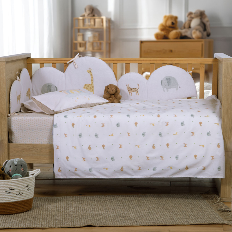 Σεντόνια Κούνιας (Σετ) Nef-Nef Homeware Baby Jungle In Motion