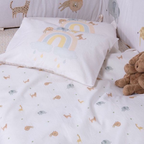 Σεντόνια Κούνιας (Σετ) Nef-Nef Homeware Baby Jungle In Motion