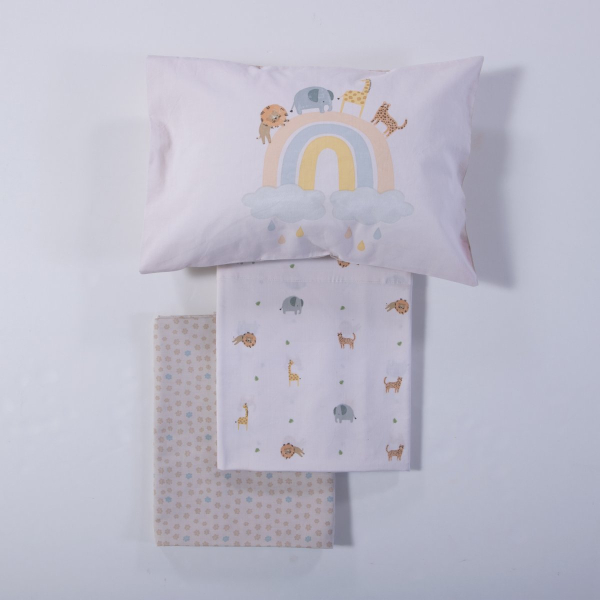 Σεντόνια Κούνιας (Σετ) Nef-Nef Homeware Baby Jungle In Motion