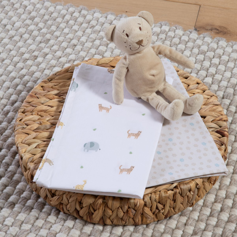 Σεντόνια Λίκνου (Σετ) Nef-Nef Homeware Baby Jungle In Motion