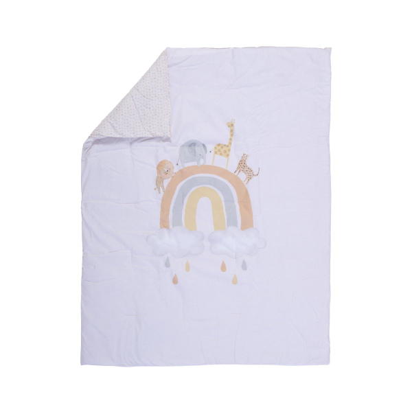 Κουβερλί Κούνιας (110x140) 2 Όψεων Nef-Nef Homeware Baby Jungle In Motion