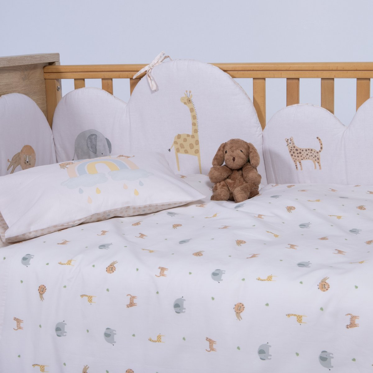 Πάντα Κούνιας (187X40) 2 Όψεων Nef-Nef Homeware Baby Jungle In Motion Home Βρεφικά Προίκα Μωρού Πάντες Βρεφικές Spitishop