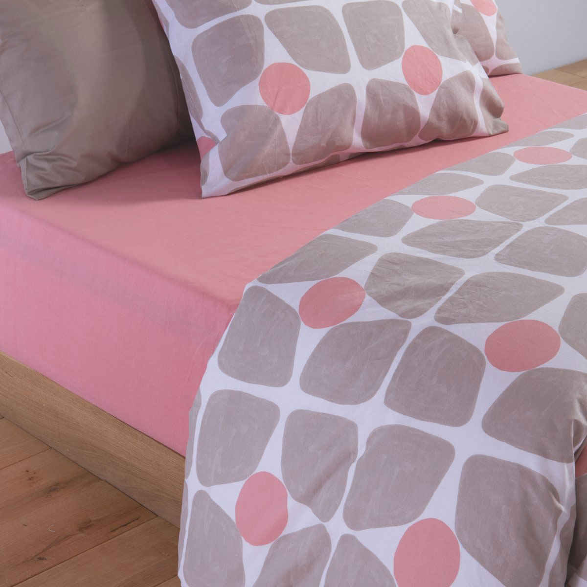 Σεντόνια Υπέρδιπλα (Σετ) Nef-Nef Homeware Casual Coreo Beige Χωρις Λαστιχο 240X270 Home Λευκά Είδη Κρεβατοκάμαρας Spitishop
