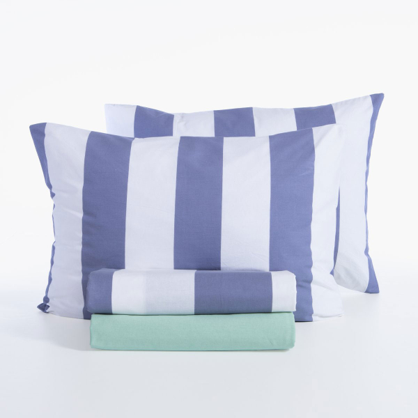 Σεντόνια Διπλά (Σετ) Nef-Nef Homeware Casual Vertia Denim