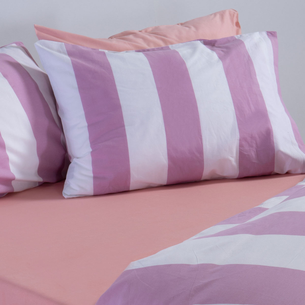 Μαξιλαροθήκη (52x72) Nef-Nef Homeware Casual Vertia Mauve