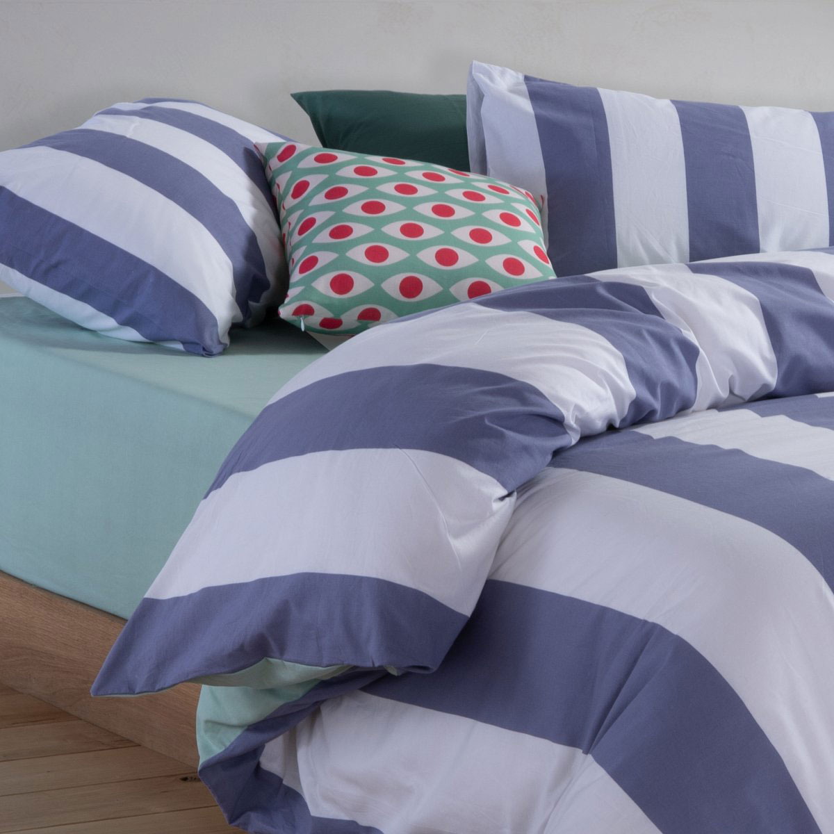 Σεντόνια King Size (Σετ) Nef-Nef Homeware Casual Vertia Denim Home Λευκά Είδη Κρεβατοκάμαρας Spitishop