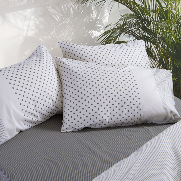 Μαξιλαροθήκη (52x72) Nef-Nef Homeware Smart Donter 26 Ecru - Anthracite