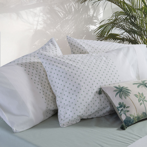 Μαξιλαροθήκη (52x72) Nef-Nef Homeware Smart Donter 26 Ecru - Green