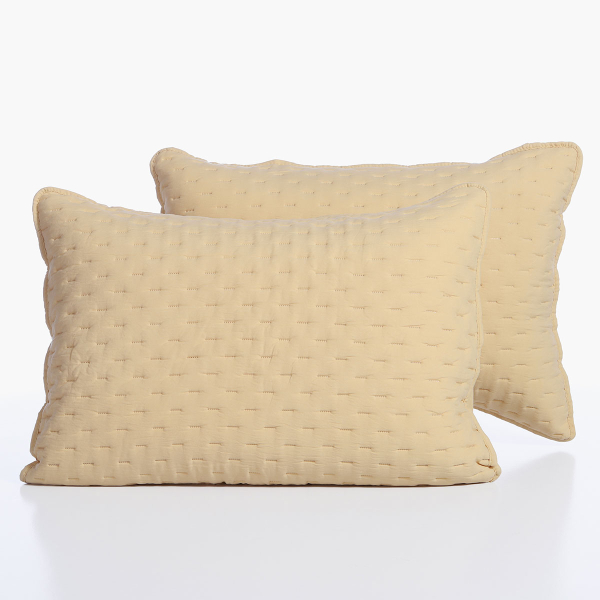 Ζεύγος Μαξιλαροθήκες Καπιτονέ (52x72) Nef-Nef Homeware Adelle Butter Yellow