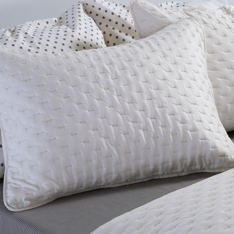 Ζεύγος Μαξιλαροθήκες Καπιτονέ (52x72) Nef-Nef Homeware Adelle Ecru